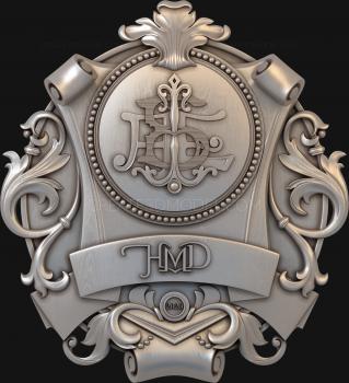 Coat of arms (GR_0296) 3D model for CNC machine