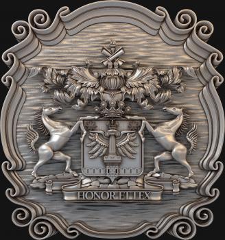 Coat of arms (GR_0298) 3D model for CNC machine