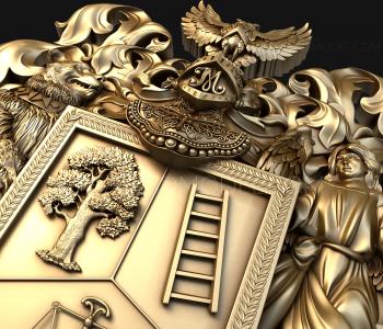 Coat of arms (GR_0341) 3D model for CNC machine