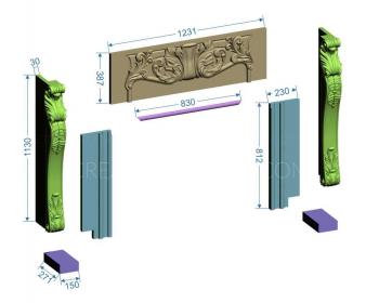 نموذج ثلاثي الأبعاد لآلة CNC المواقد 