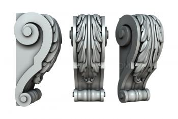 Corbels (KR_0523) 3D model for CNC machine