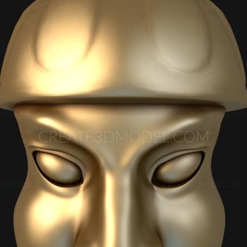 Mask (MS_0023) 3D model for CNC machine