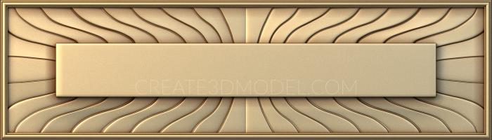 Geometrical panel (PGM_0095) 3D model for CNC machine