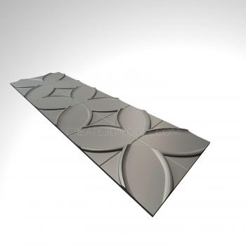 Geometrical panel (PGM_0109) 3D model for CNC machine