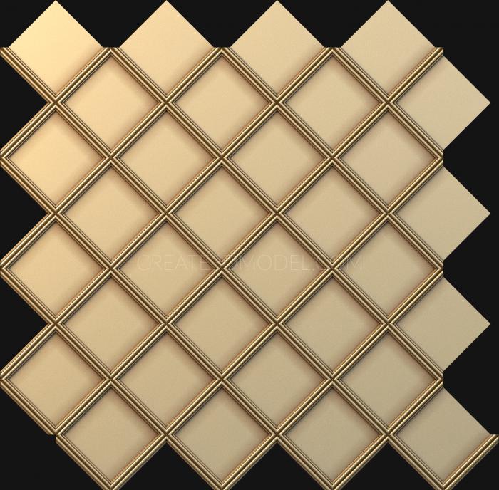 Geometrical panel (PGM_0114-9) 3D model for CNC machine