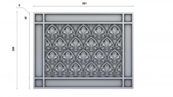 Geometrical panel (PGM_0140) 3D model for CNC machine