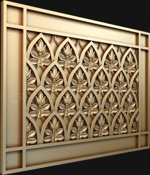 Geometrical panel (PGM_0140) 3D model for CNC machine