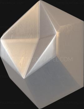 Geometrical panel (PGM_0152) 3D model for CNC machine