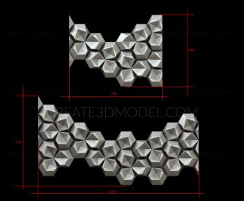 Geometrical panel (PGM_0153) 3D model for CNC machine