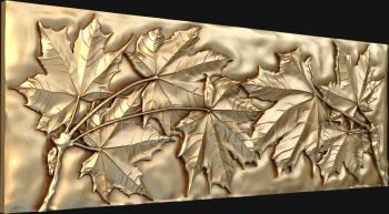 Floral panel (PRS_0002) 3D model for CNC machine