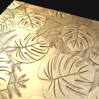 Floral panel (PRS_0005) 3D model for CNC machine