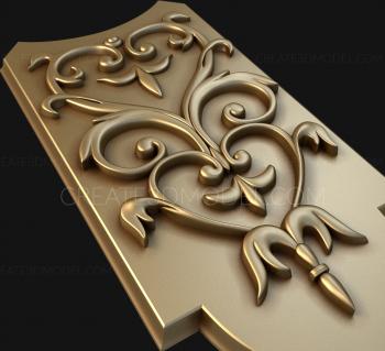 The panel is figured (PF_0038) 3D model for CNC machine