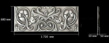 Horisontal panel (PG_0329) 3D model for CNC machine