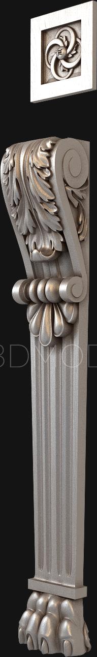 Pilasters (PL_0180) 3D model for CNC machine
