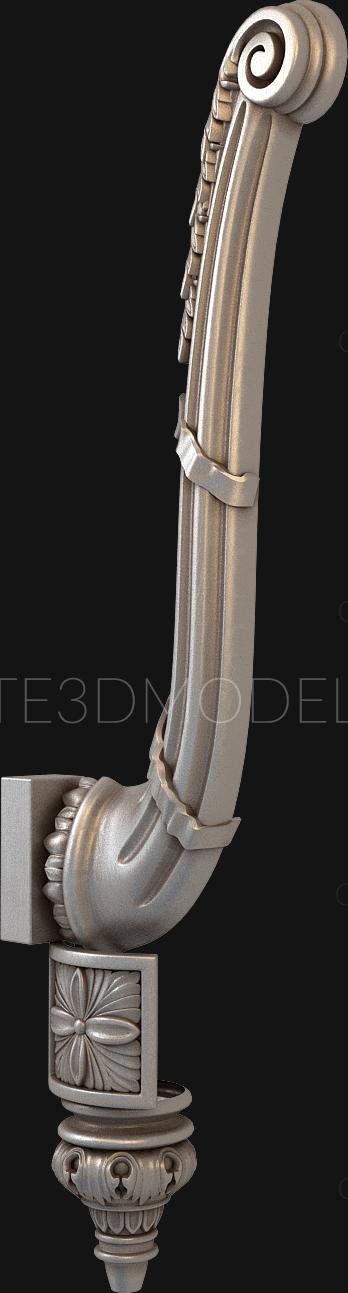 Armrest (PDL_0010) 3D model for CNC machine