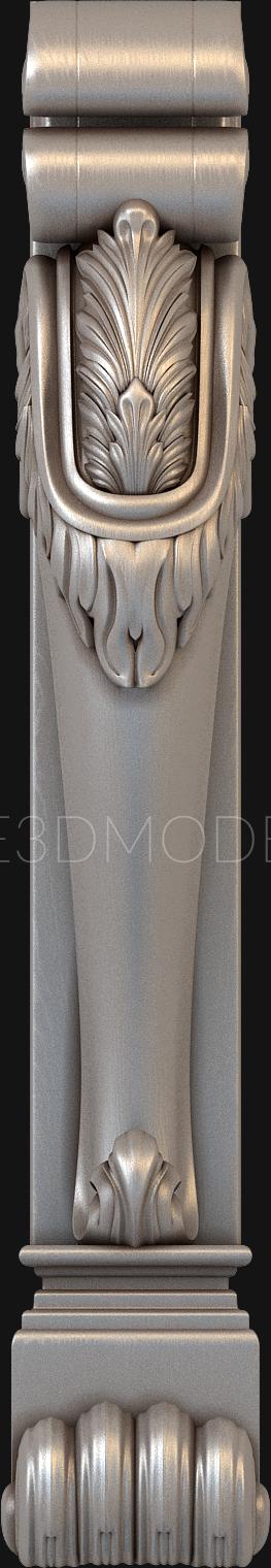 Half-column (PST_0006) 3D model for CNC machine