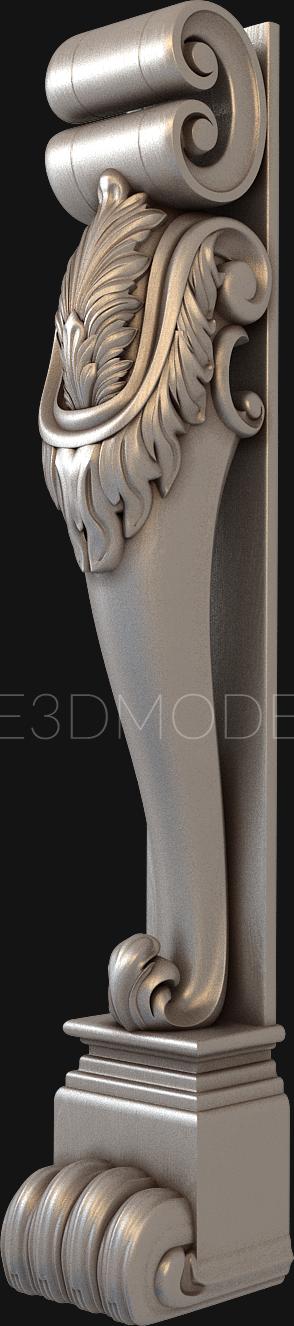 Half-column (PST_0006) 3D model for CNC machine