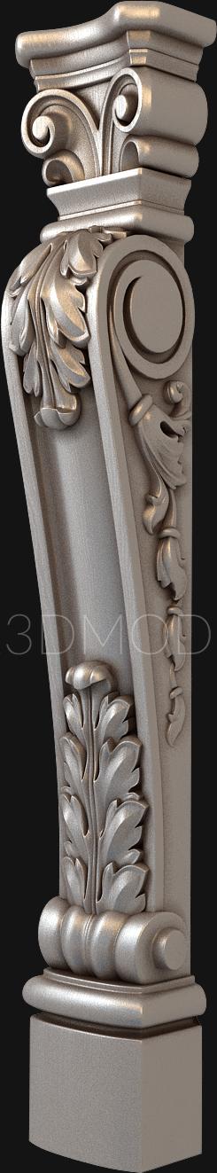 Half-column (PST_0013) 3D model for CNC machine