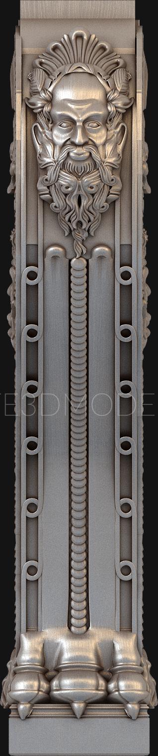 Half-column (PST_0016) 3D model for CNC machine