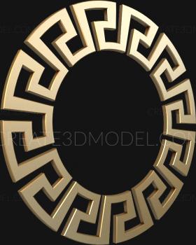 Round frame (RK_0080) 3D model for CNC machine