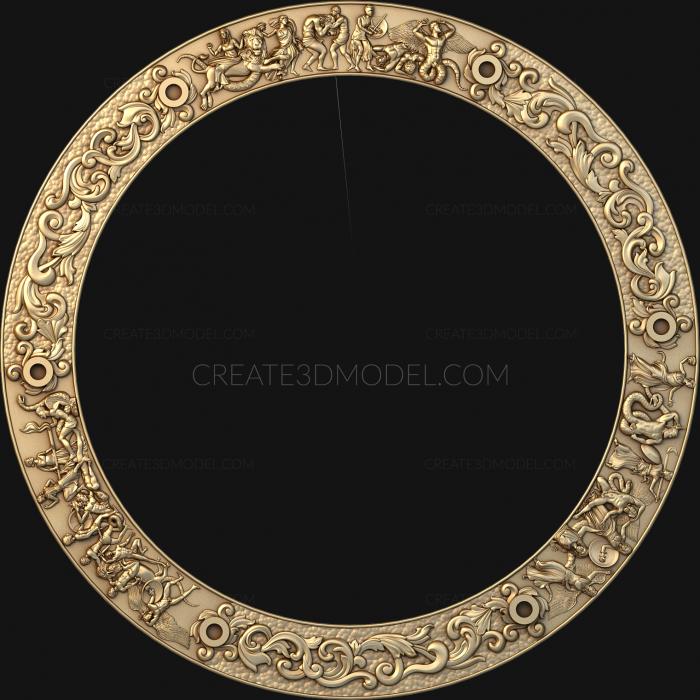 Round frame (RK_0278) 3D model for CNC machine