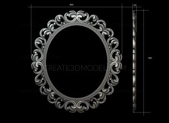 Round frame (RK_0705) 3D model for CNC machine