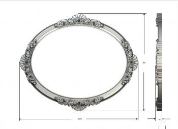 Round frame (RK_0707) 3D model for CNC machine