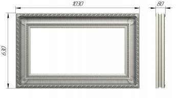 Baguette frame (RMB_0729) 3D model for CNC machine