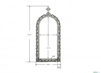 Church frame (RC_0065) 3D model for CNC machine