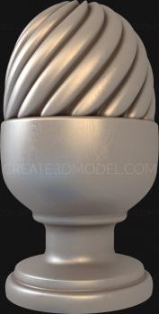 Finial (SHS_0025) 3D model for CNC machine