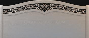 Headboard (SK_0299) 3D model for CNC machine