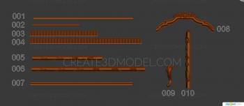 Headboard (SK_0348) 3D model for CNC machine